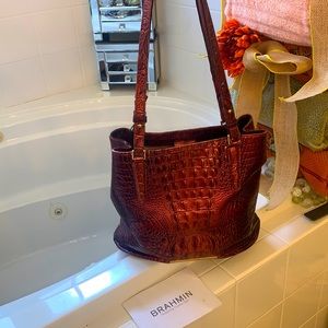 Ruby Red Brahmin Medium Sized Shoulder Bag